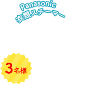 Panasonic衣類スチーマー 3名様